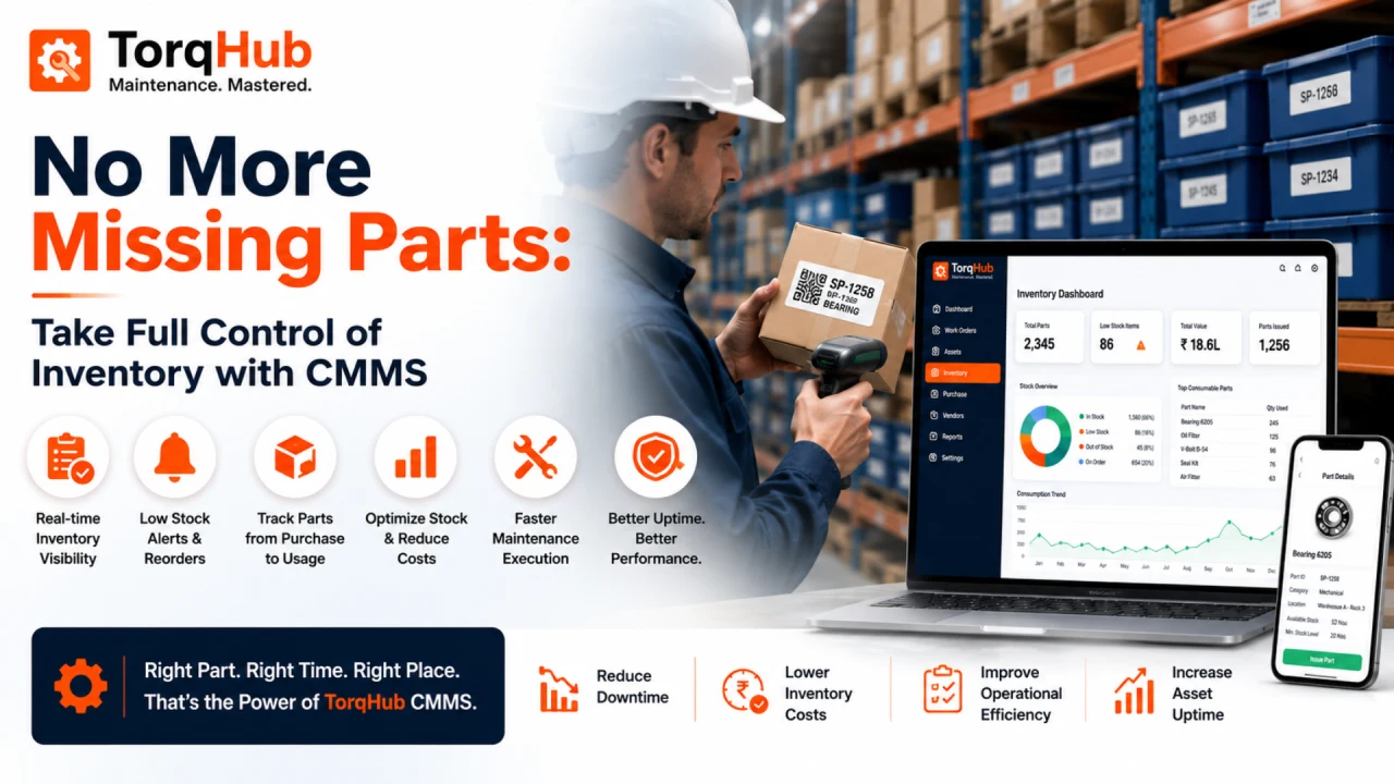 No More Missing Parts: Take Full Control of Inventory with CMMS